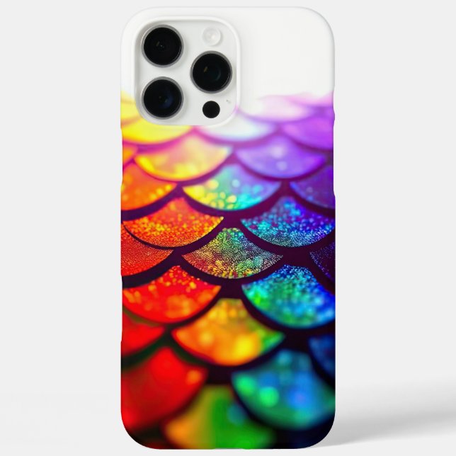 Mermaid Shimmer Iridescent Scales Rainbow Dragon Case-Mate iPhone Case (Back)