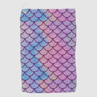 Mermaid Shimmer Scale Golf Towel