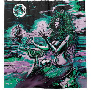 mermaid shower curtain