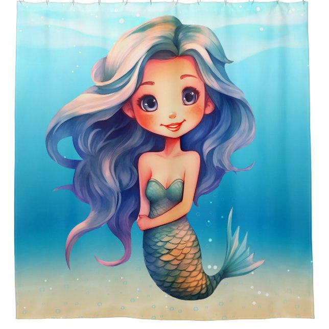 mermaid shower curtain (Front)