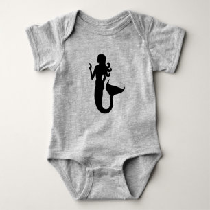 Mermaid silhouette   baby bodysuit
