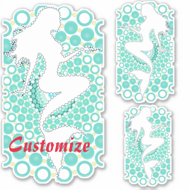Mermaid Silhouette in Bubbles Thunder_Cove  (Front)