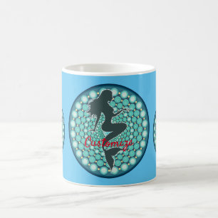 Mermaid Silhouette in Bubbles Thunder_Cove Coffee Mug
