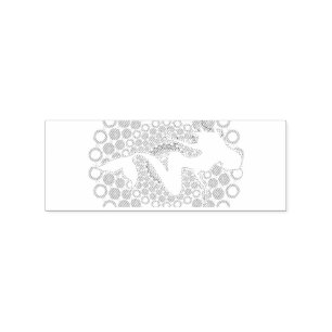 Mermaid Silhouette in Bubbles Thunder_Cove Rubber Stamp