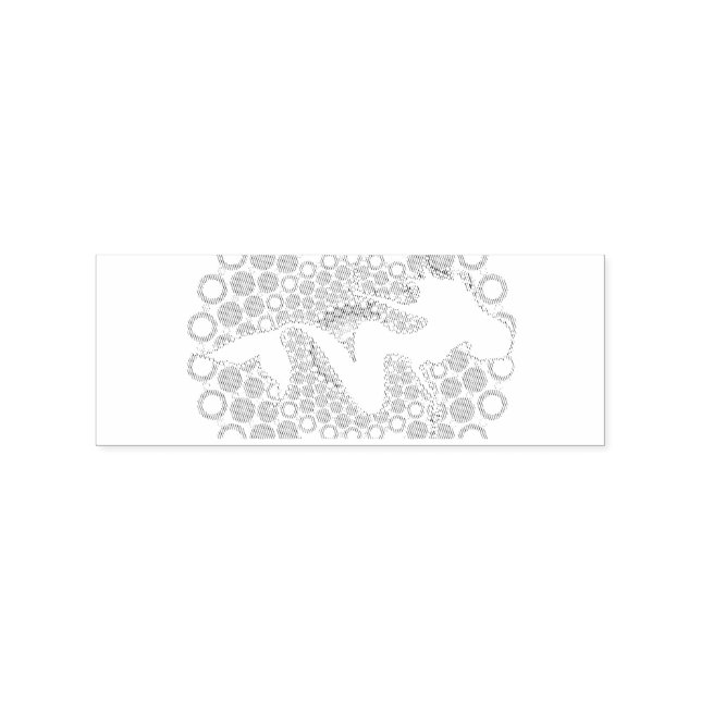Mermaid Silhouette in Bubbles Thunder_Cove  Rubber Stamp (Imprint)