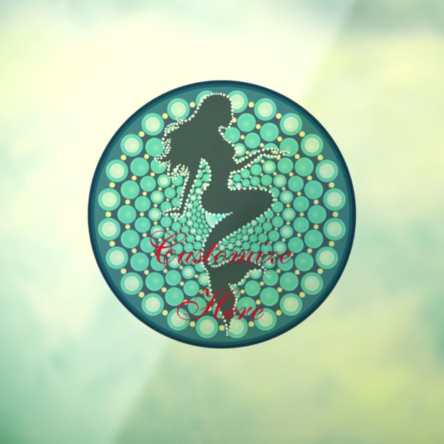 Mermaid Silhouette in Bubbles Thunder_Cove  Window (Sheet 3)