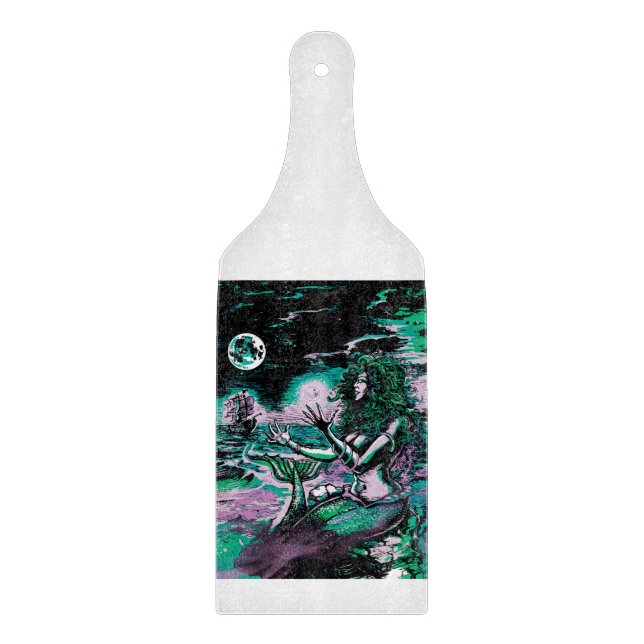 Mermaid Siren Atlantis Pearl Cutting Board (Front)