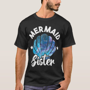 Mermaid Sister Seashell Family Mermaid Squad Birth T-Shirt