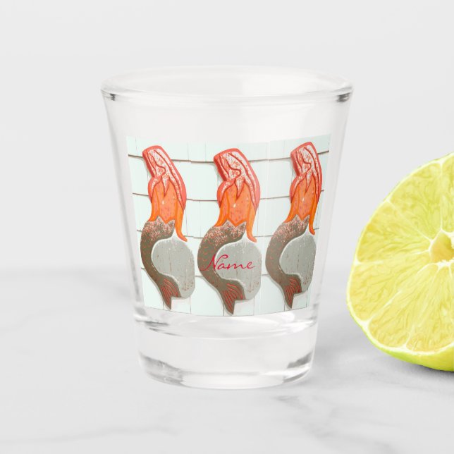 mermaid sitting  Thunder_Cove Shot Glass (Front)