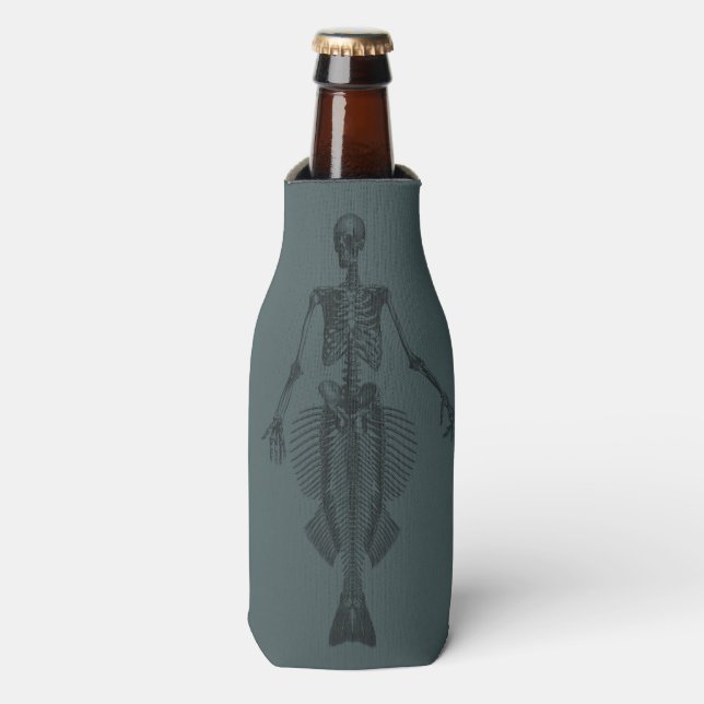 Mermaid Skeleton Bottle Cooler (Bottle Front)