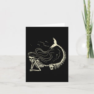 Mermaid Skeleton Halloween Costume Women Girls  Card
