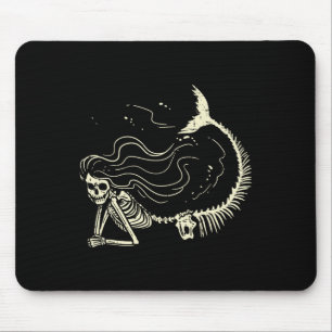 Mermaid Skeleton Halloween Costume Women Girls  Mouse Pad