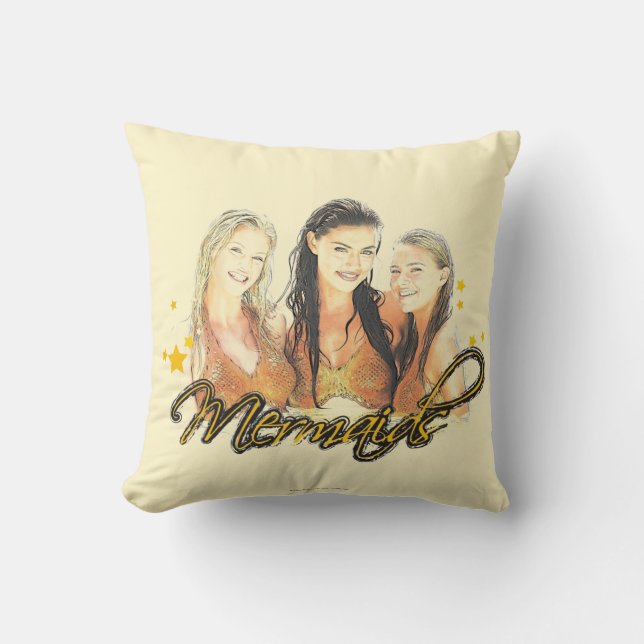 Mermaid Sketch Cushion (Front)