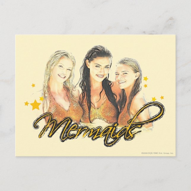 Mermaid Sketch Postcard (Front)