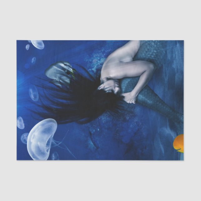 Mermaid Sleeping at the Bottom of the Ocean Tissue Paper (Front)