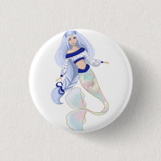 Mermaid Snow Maiden sticker 3 Cm Round Badge