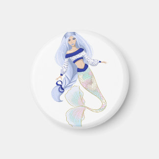 Mermaid Snow Maiden sticker Magnet