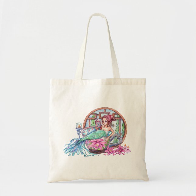 Mermaid Spa Time Tote Bag (Front)
