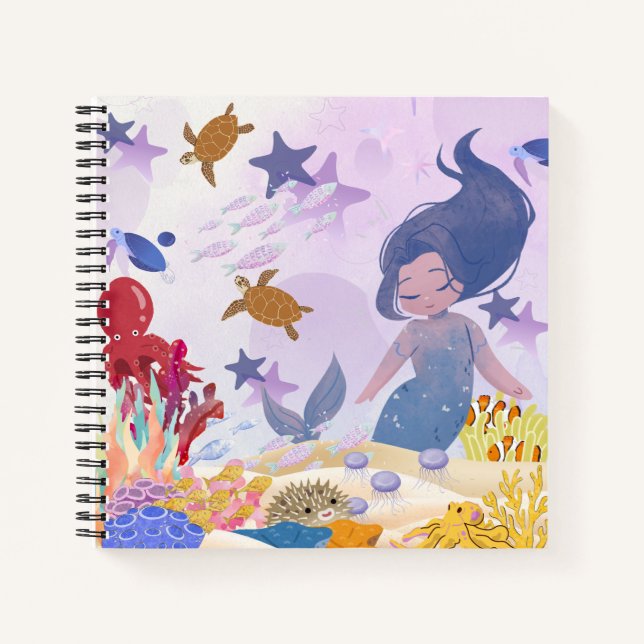 Mermaid Spiral Notebook  (Front)
