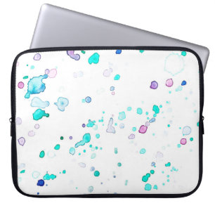 Mermaid Splash Teal Purple Laptop Sleeve