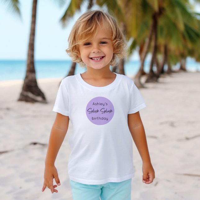 Mermaid Splish Splash Birthday Baby T-Shirt (Creator Uploaded)
