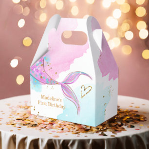 Mermaid Splish Splash Pool Party Girl Birthday Favour Box