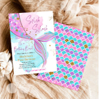 Mermaid Splish Splash Pool Party Girl Birthday