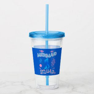 Mermaid Squad Birthday Party  Acrylic Tumbler