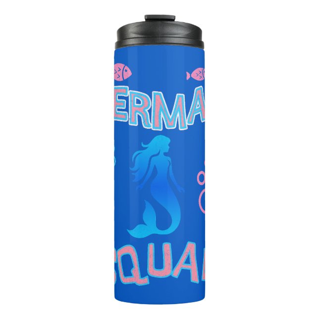 Mermaid Squad Birthday Party  Thermal Tumbler (Front)