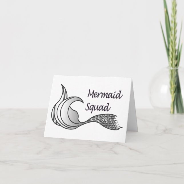 Mermaid Squad Blank Note card (Front)
