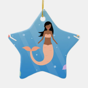mermaid squad ceramic tree decoration