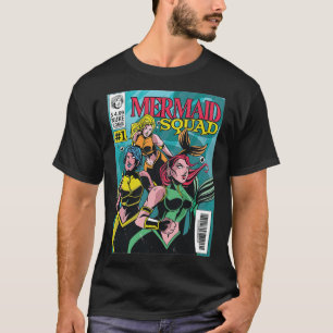 Mermaid Squad Comic Book animal funny -  T-Shirt