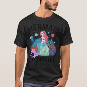 Mermaid Squad Cute Family Matching Set african saf T-Shirt