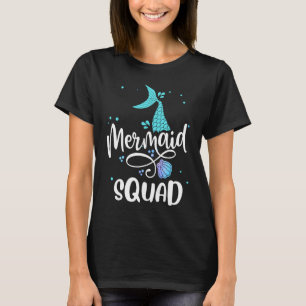 Mermaid Squad Cute Girls Birthday Squad Mermaid Ta T-Shirt