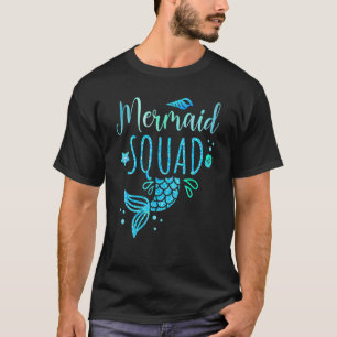 Mermaid Squad Family Matching Birthday Mermaid Par T-Shirt