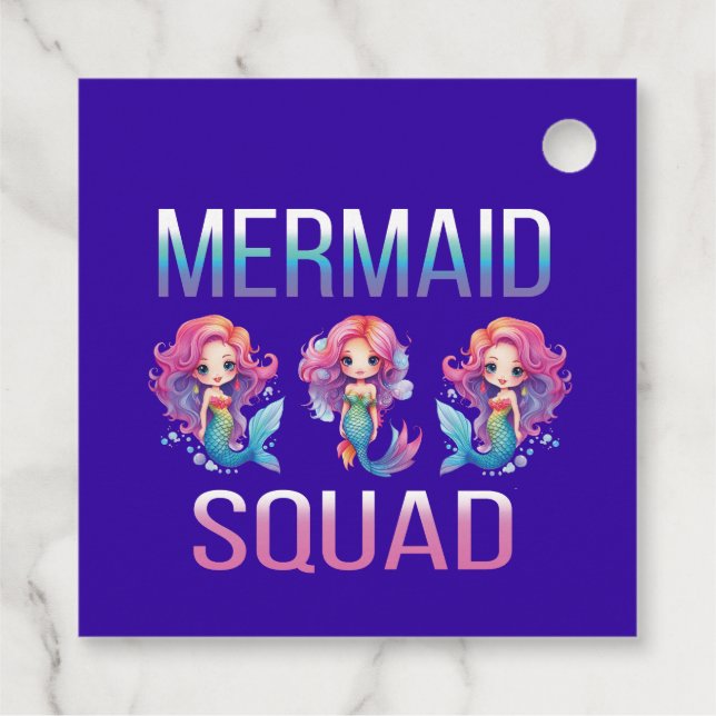 Mermaid Squad Favour Tags (Back)
