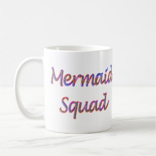 Mermaid Squad in rainbow colours Coffee Mug