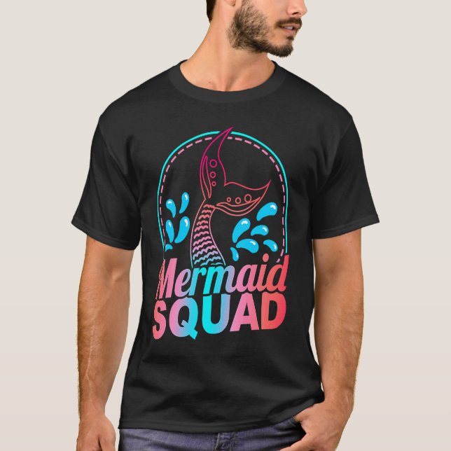 Mermaid Squad Mermaid Mommy  Mermaid & Mermaids T-Shirt (Front)