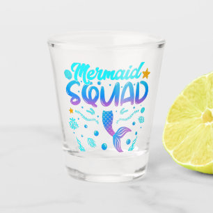 Mermaid Squad Of The Birthday Shot Glass