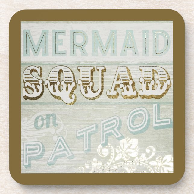Mermaid Squad on Patrol Coaster (Front)