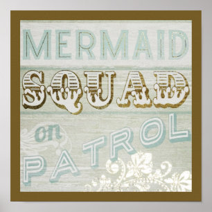 Mermaid Squad on Patrol Poster
