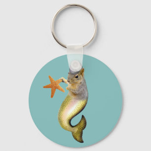 Mermaid Squirrel Keychain