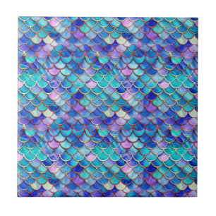 Mermaid Stained Glass Ceramic Tile