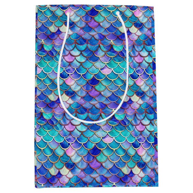 Mermaid Stained Glass Medium Gift Bag (Front)