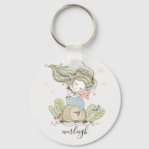 Mermaid Starfish Kid's Keychain