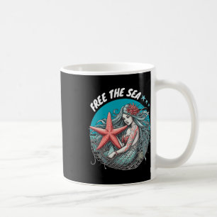 Mermaid Starfish Sea Nature Environmental Protecti Coffee Mug