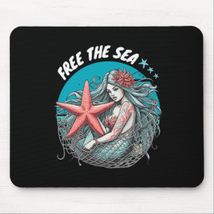 Mermaid Starfish Sea Nature Environmental Protecti Mouse Pad