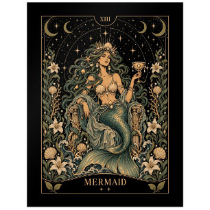 Mermaid, Starlit Tarot Art Postcard