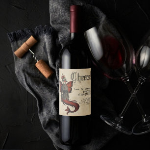 Mermaid Steampunk   Vintage Parchment Apothecary Wine Label