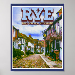 MERMAID STREET - RYE - EAST SUSSEX ENGLAND UK POSTER